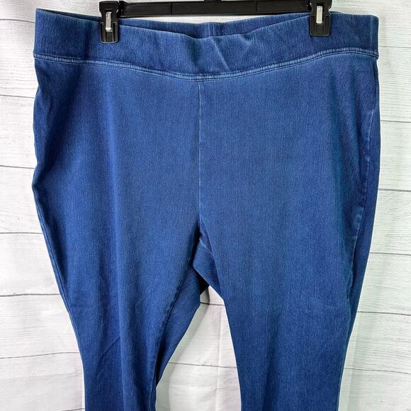Lands End Womens size 3X Blue Starfish Leggings Pull On - Picture 3 of 10